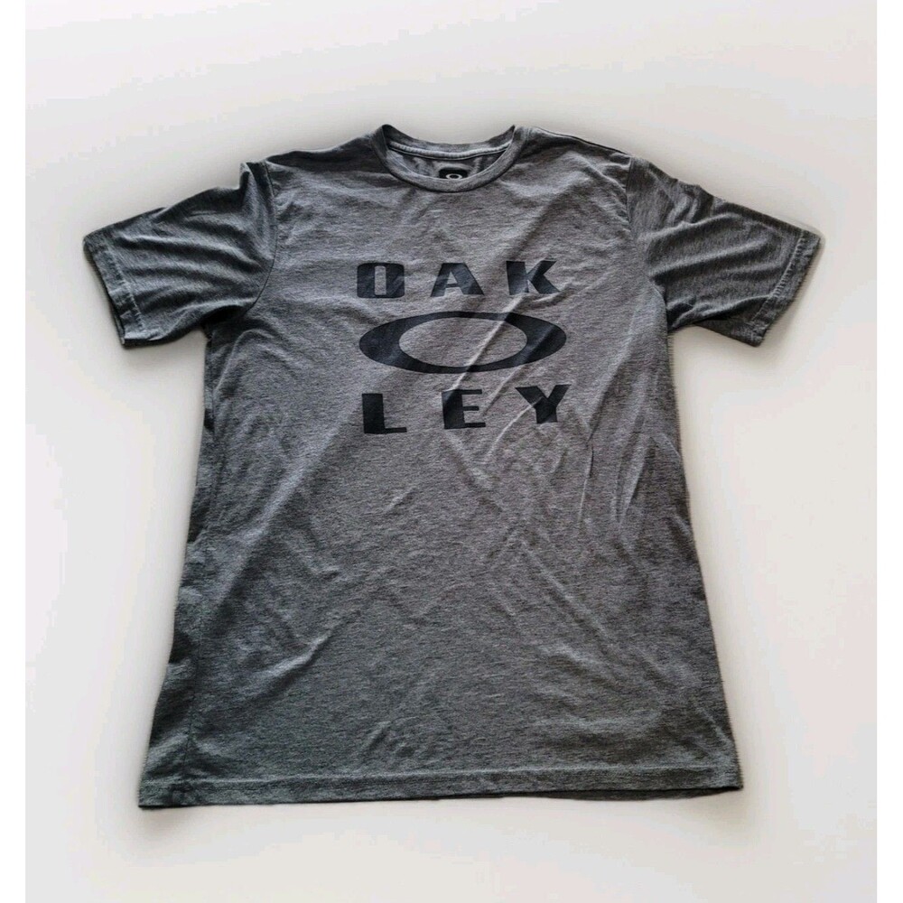 Oakley Pullover Short Sleeve Hydrolix Crew Neck T Shirt Gray Graphic Men's M
